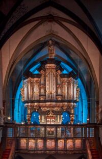Bild der historischen Klausing-Orgel in Kloster Oelinghausen