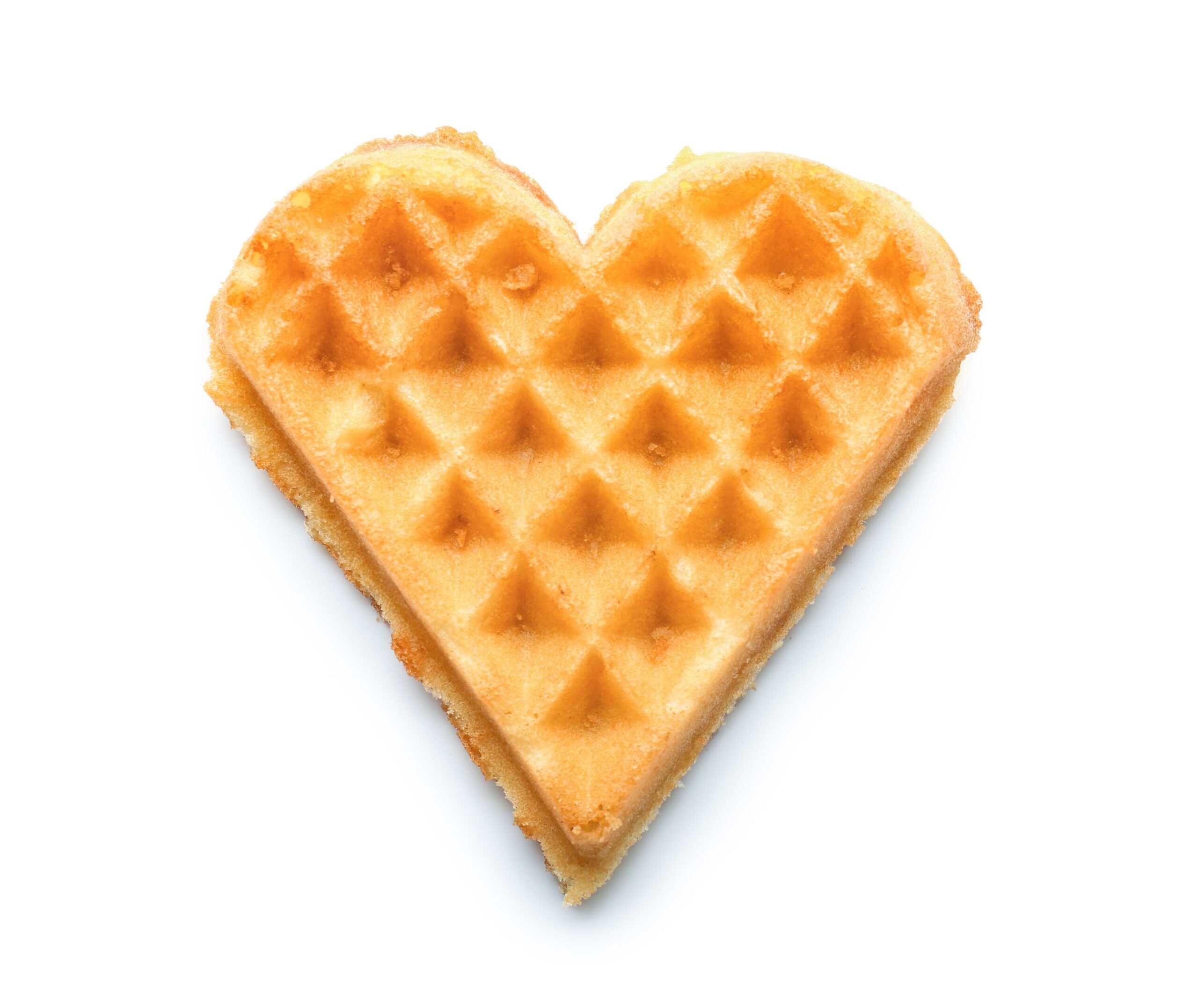 Ein einzelnes Waffel-Herz